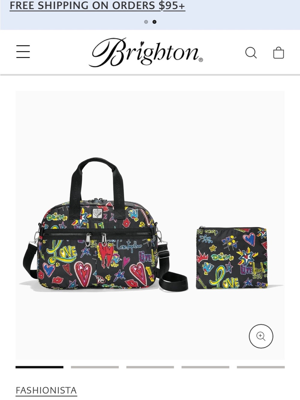 Brighton Love Scribble Jetsetter Duffle